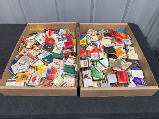 (2) Boxes of Early Advertising Matchbooks