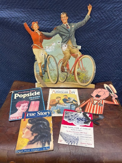 Assortment of Early Paper and Cardboard Advertising and Magazines