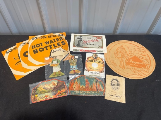 Early Paper Advertising, Lion Coffee, Mail Pouch, Iroquois Beer
