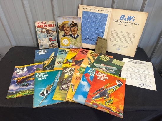 Early Model Airplane News Magazines, Military Magazines and Books