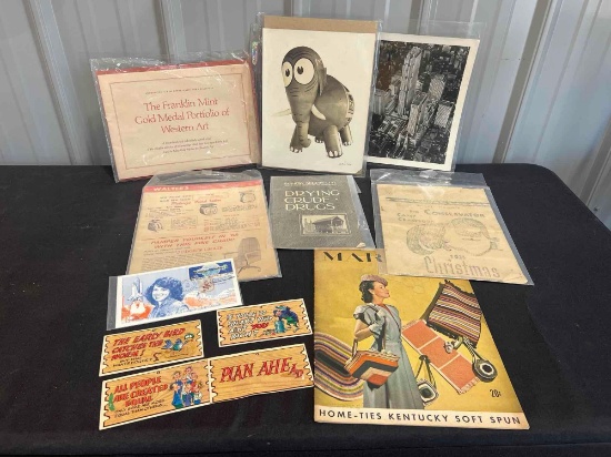 Vintage Paper Advertising, Photos, and Postage