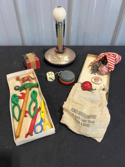 Early Tool Toys, Jacks, Yo-Yo, Golf Pen Holder