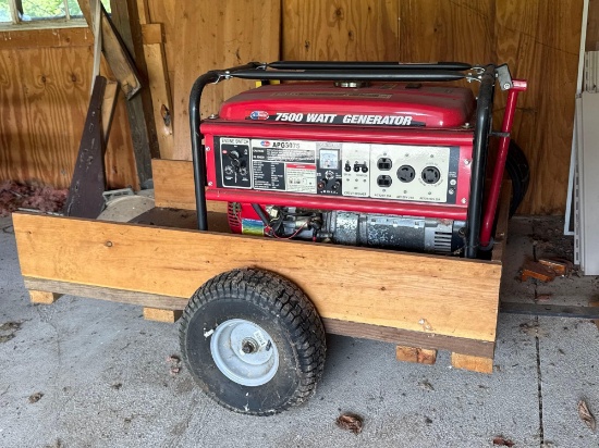 All-Power APG 3075 7500 Watt Generator on trailer