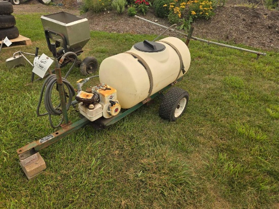 Pull behind sprayer
