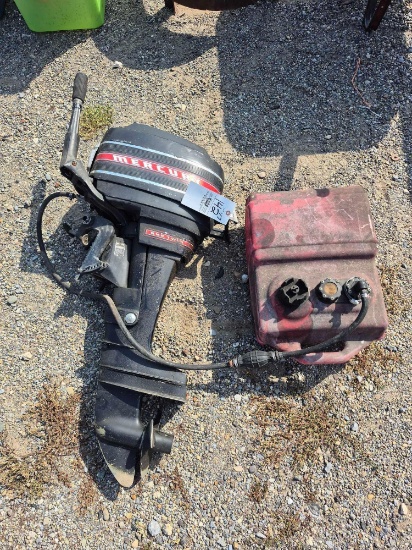 Mercury 6 HP Twin Outboard Boat Engine w/ Fuel Tank