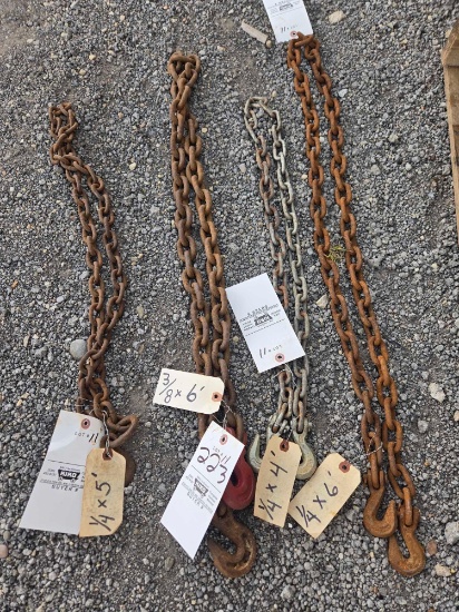 (2) 6ft chains, 5ft, 4ft chains