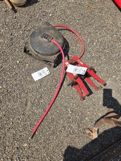 Spring compressor, air hose w/ reel