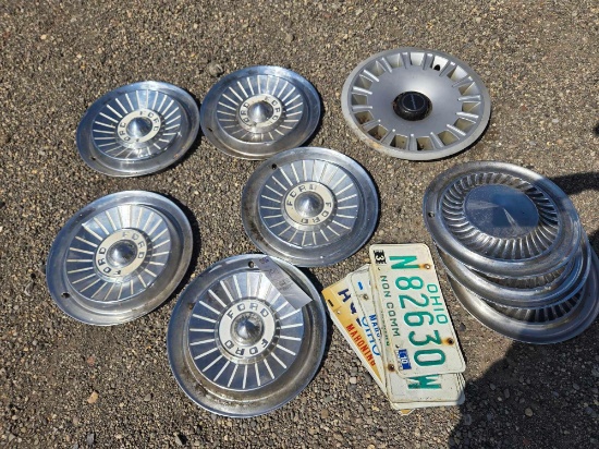 Hub caps, license plates