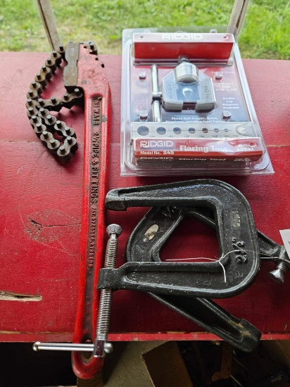 Flaring tool, c clamps
