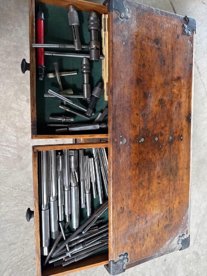 4 drawers of nice machinist tools, bits, see photos