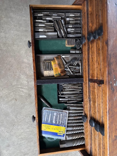 2 drawers of machinist tools, dies, see photos