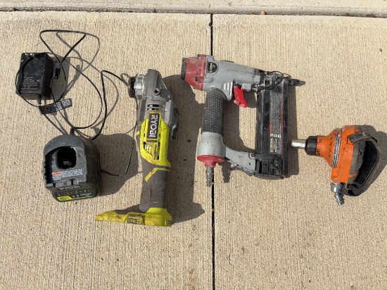 Ryobi tool, air nailer, and palm nailer