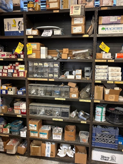 Shelving Unit and Large Assortment of Hardware