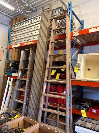 8 and 10 Foot Wood Ladders, Wood Plank