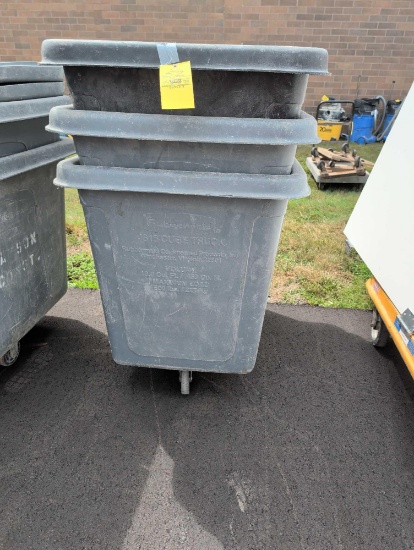 (3) Rubbermaid Rolling Cube Trucks