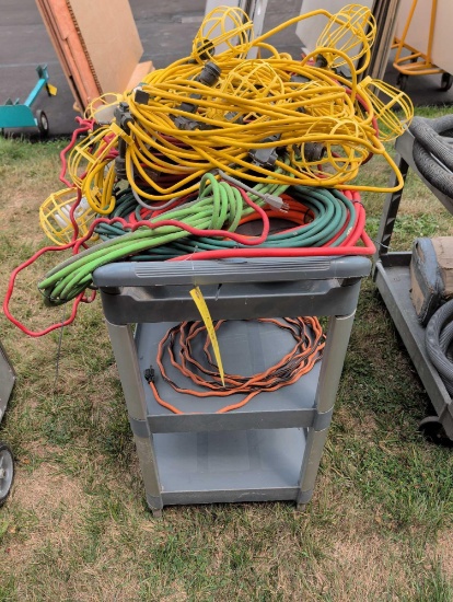 Plastic Utility Cart, Extension Cords