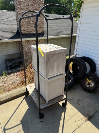 Cart with (2) outdoor boxes