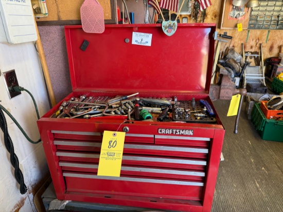 Craftsman tool box with contents - Bits, small tools, and hardware