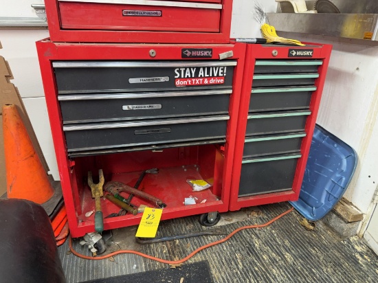 Husky Bottom Tool Box on casters with contents - Hardware, Handtools, pneumatic tools