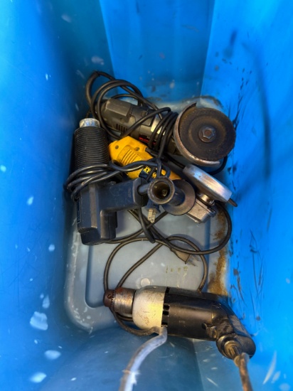 (2) Grinders, heat gun, corded drill