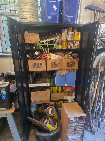 Painting Supplies, Buckets, Not Including The Cabinet
