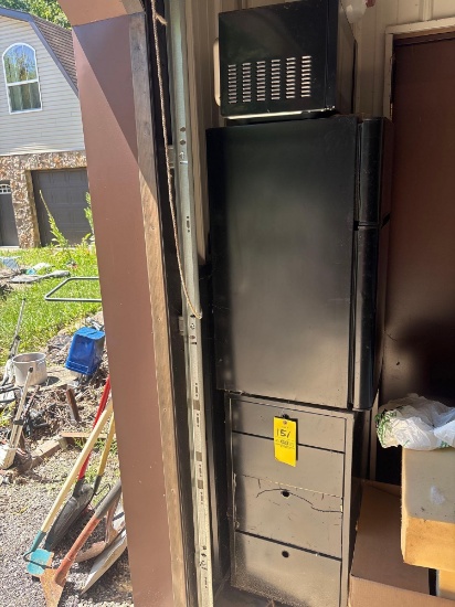 Haier mini fridge, cabinet and haier microwave