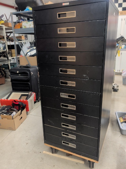Russ Bassett Steel 12 drawer file cabinet