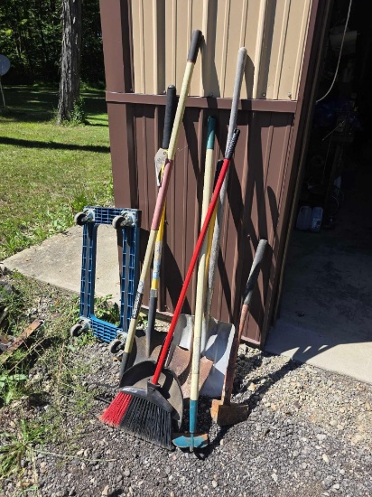 Shovels, Broom, Cart,