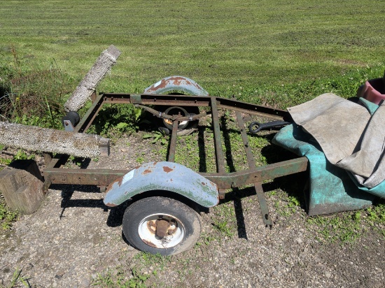 Boat trailer and tarp