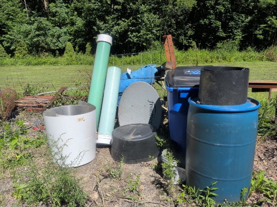 Trash Cans, Tomato Cages, Scrap Metal