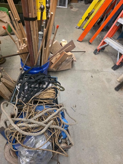 Rope, Wood Dowels, Etc