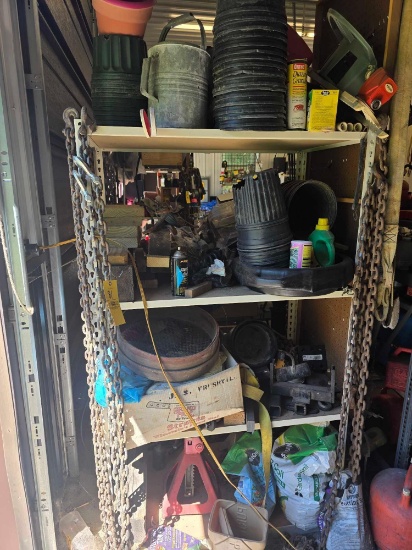 Shelf & Contents, Chain, Jack Stand,