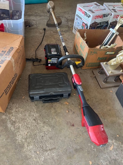 Toro Flex Force electric weed eater with battery and charger and Sunjoe electric cordless air