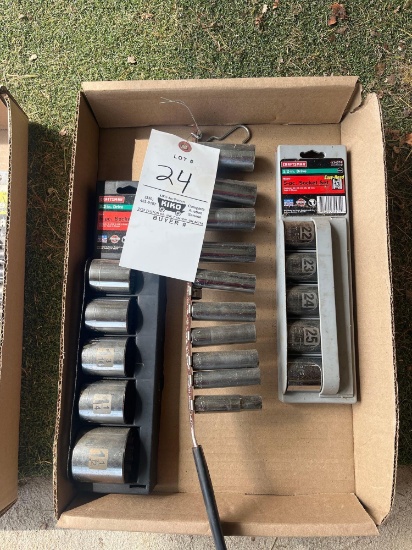 Craftsman 1/2 inch sockets and 3/8 deep well sockets