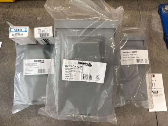 (8) New Disconnect Boxes, Fuses, Non Fusible 60 amp and 30 amp