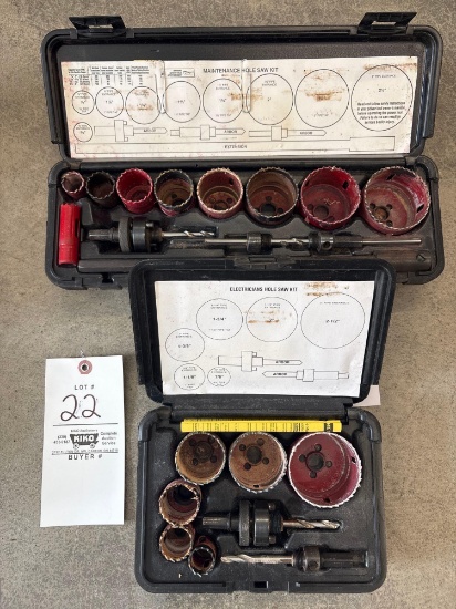Electricians Hole Saw Kit and Maintenance Hole Saw Kit