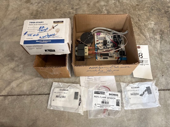 Air Temp. Parts, Ignitor, Flame Sensors, Control Board