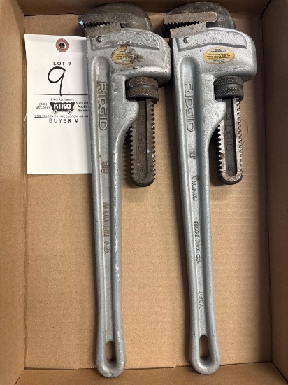 (2) 18in Rigid Alumn. Pipe Wrench