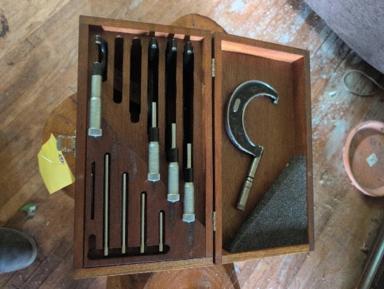 Partial Starret micrometer set