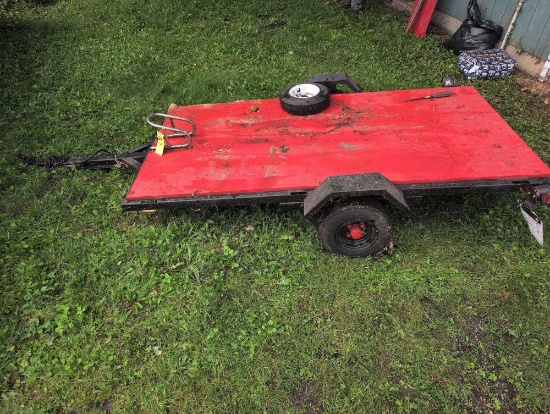 Small motorcycle trailer 4x8 deck