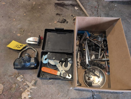 Trailer lock, portable come along and hand tool