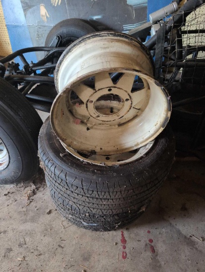 Pair of 15" mounted tires and rim