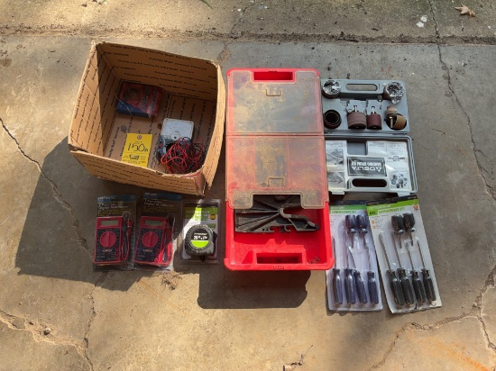 Delta Sanding Drum Kit - Screwdriver Sets - Tape Measure - Digital Multimeters