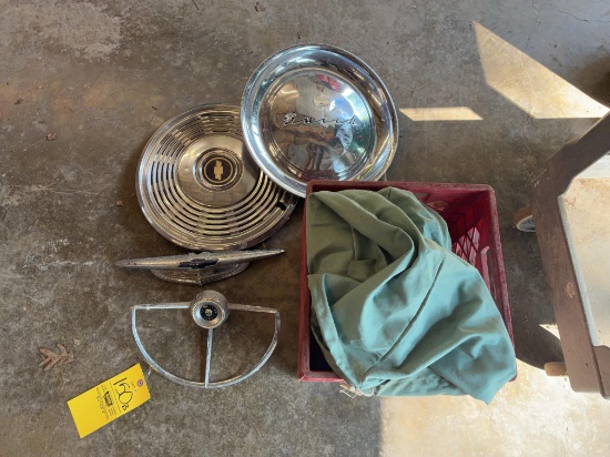 Ford Fairlane 500 Horn - Hub Caps - Emblem - 1941 Tarp Cover