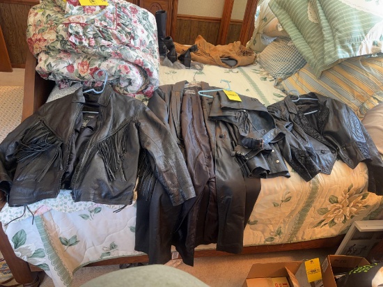 Size Large Leather Biker Jackets - Chaps