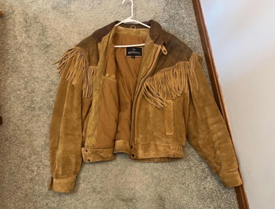Vintage Bermans Leather Fringe Suede and a 52 Leather Jacket