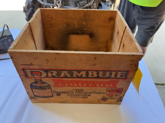 Vintage Drambuie Liquer Wooden Shipping Crate