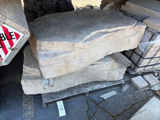 (2) Large Landscaping Stones