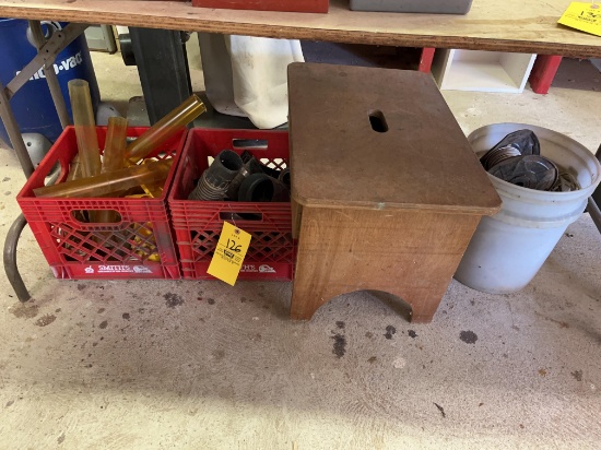 Wire Spools, Tubes, Stool