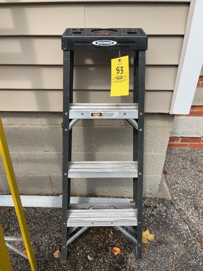 Grey Werner Fiberglass 4 Foot Ladder